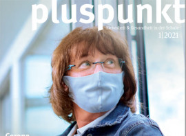 DGUV pluspunkt 1/2021 Titelbild des DGUV Magazins pluspunkt 1/2021