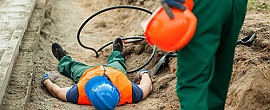 Arbeitsunfall auf einer Baustelle