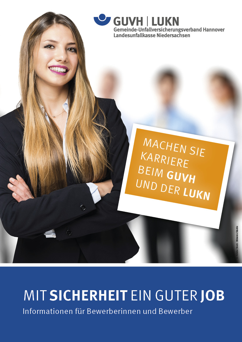 Plakat mit Frau in Businesskleidung 