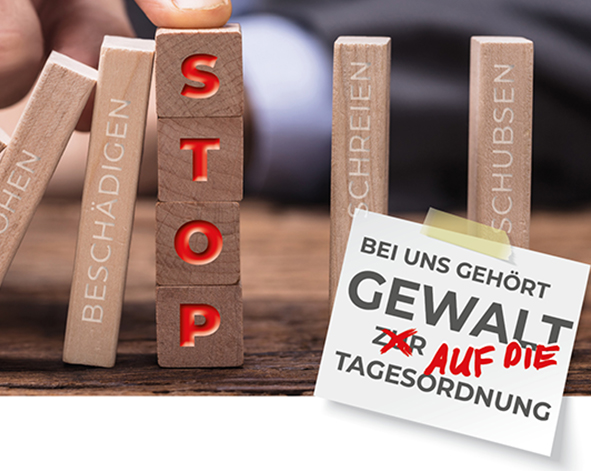 Dominsteine - Stop Gewalt